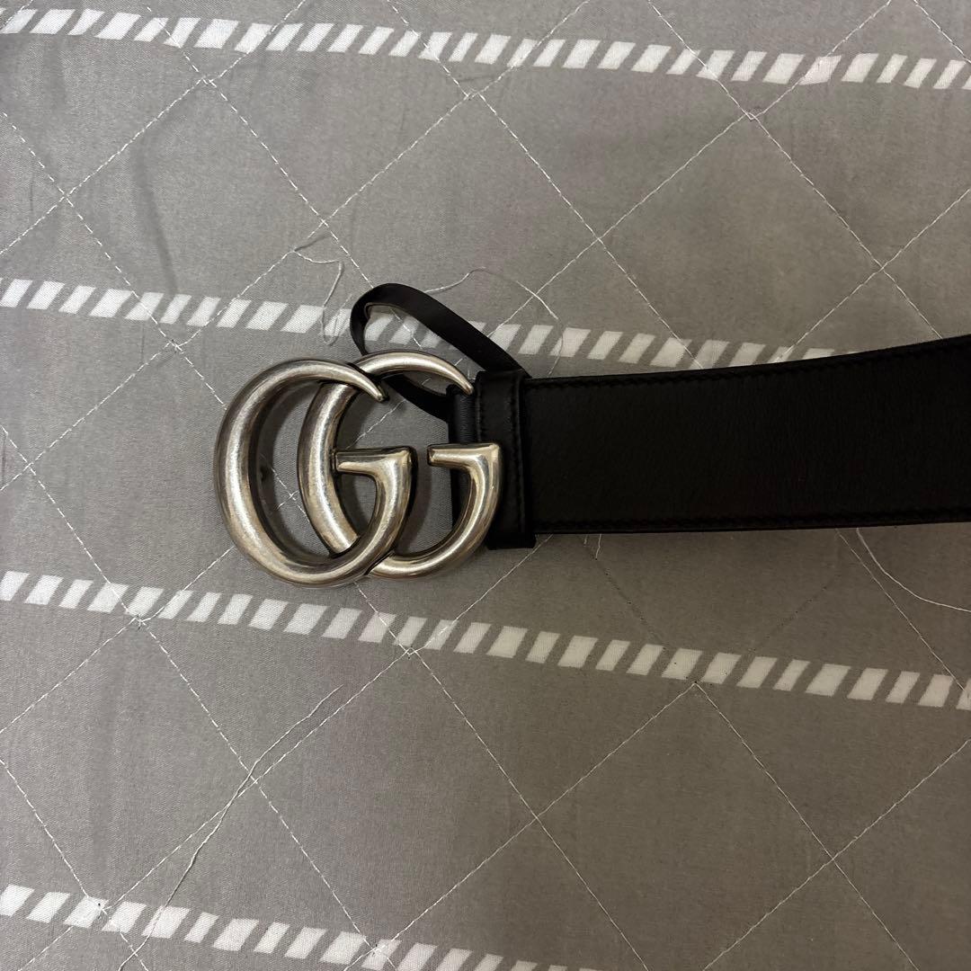 グッチGGマーモント レザーベルト ダークブラウン
