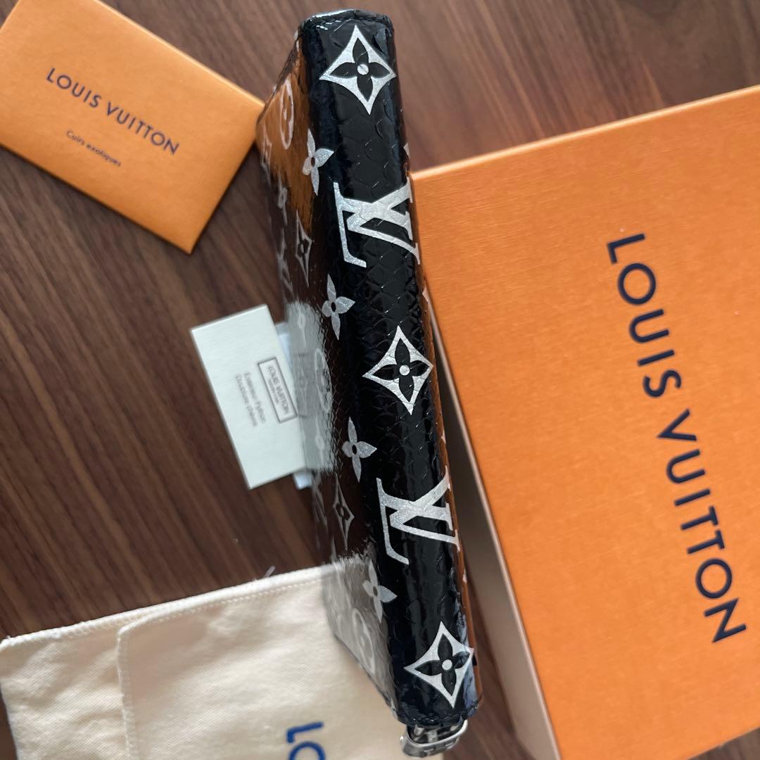 人気 ルイヴィトン エキゾチック レザー ジッピー ウォレット 長財布 パイソン