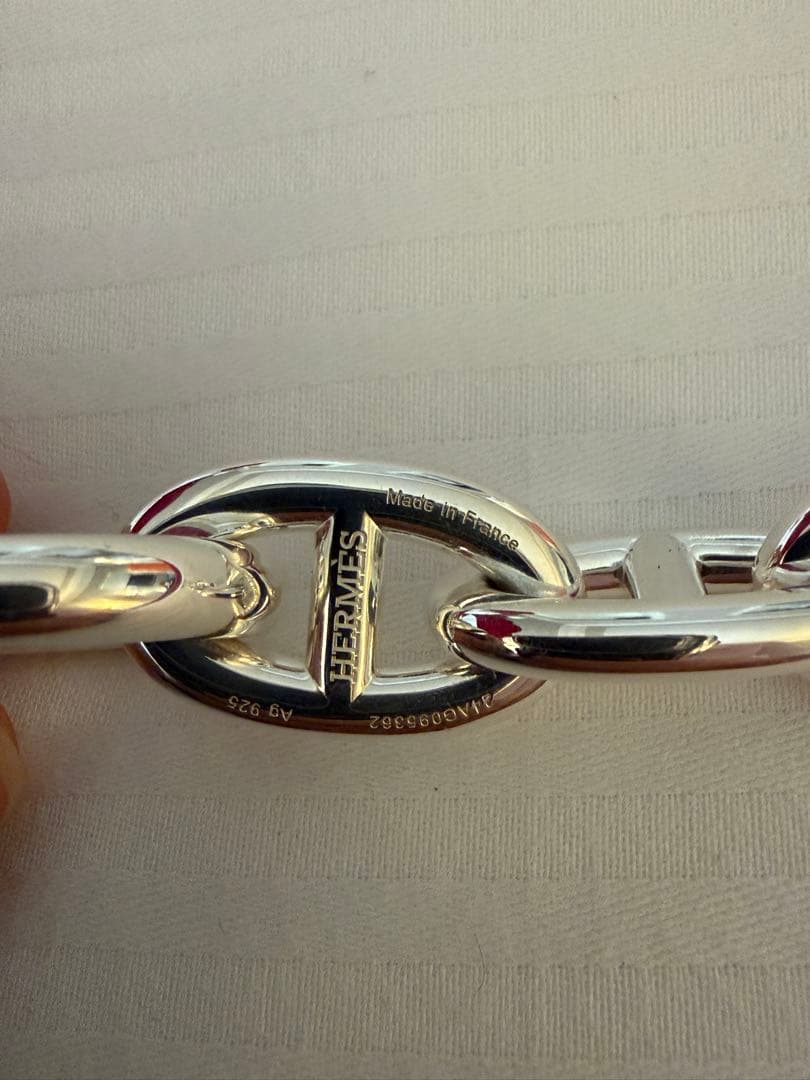 新品 HERMES シェーヌダンクル TGM 13コマ シルバー ブレスレット