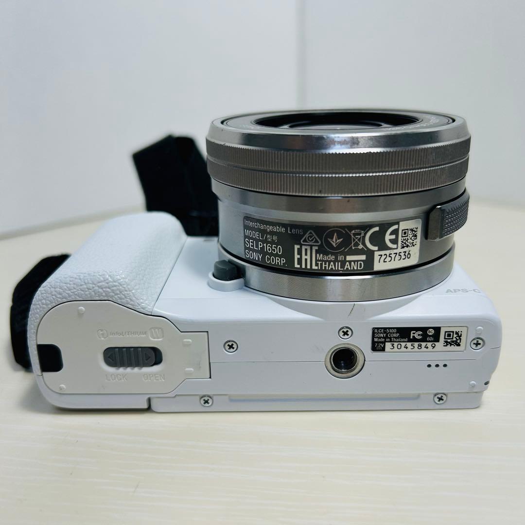 人気！ SONY α5100 ミラーレス一眼 E 16-50mm ホワイト