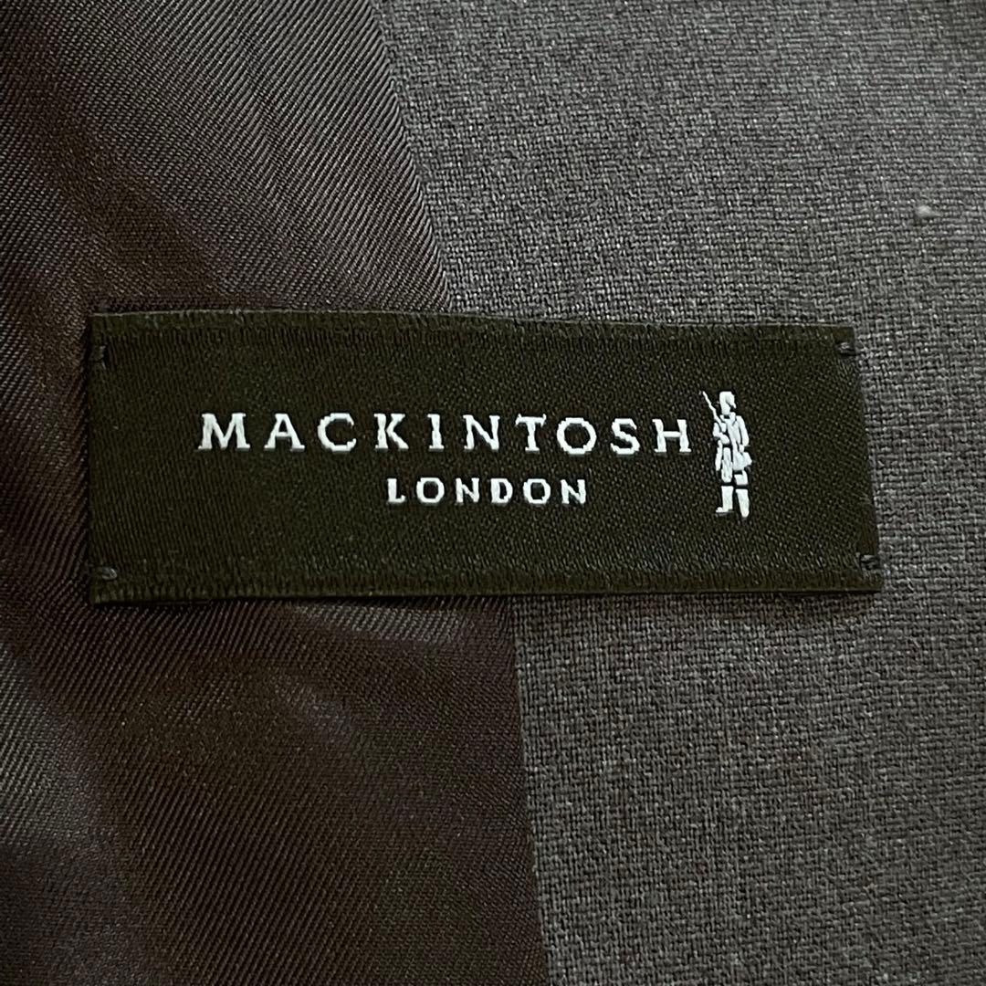 タグ付き　マッキントッシュロンドン　パンツスーツ　裏地総ロゴ　ダークグレー