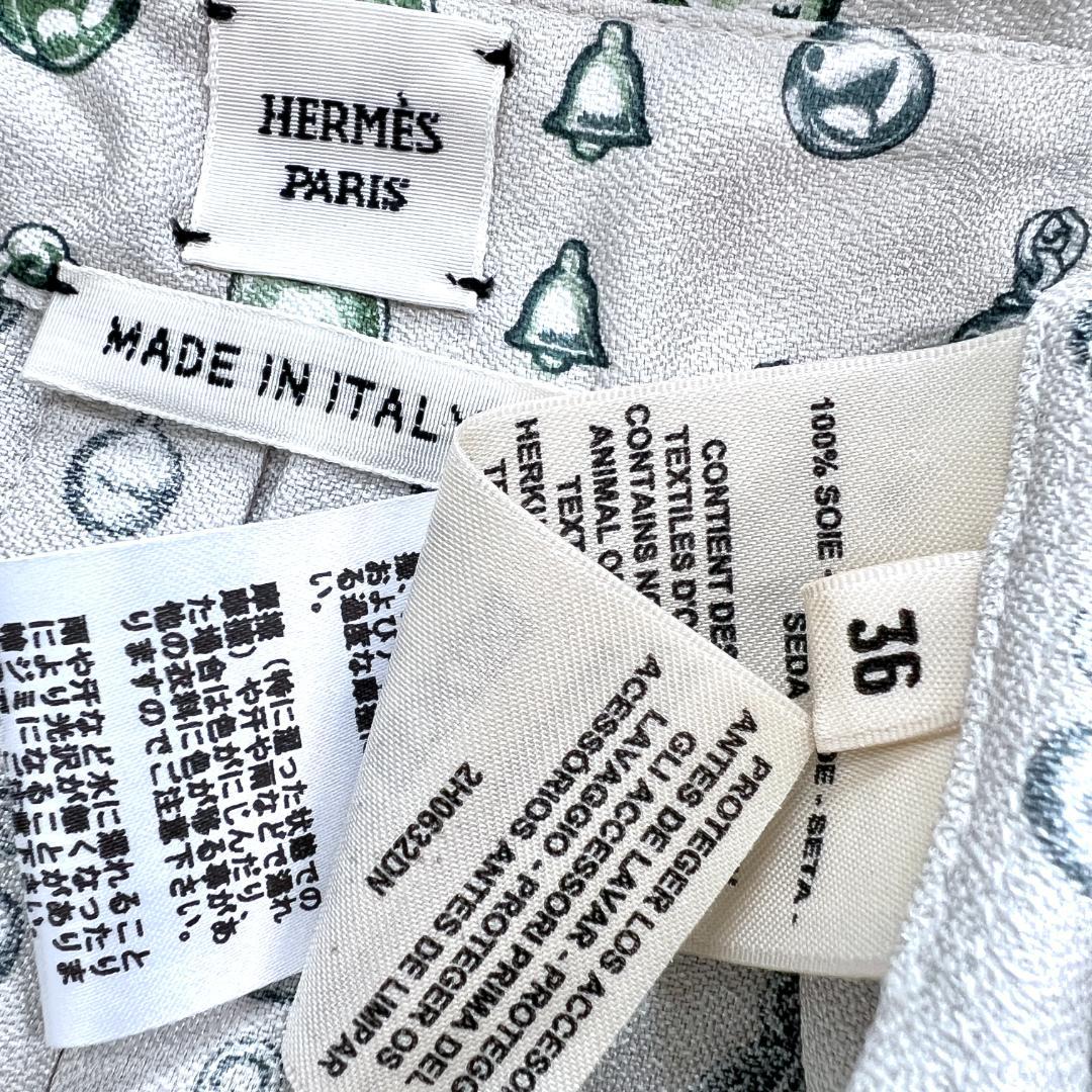 未使用★HERMES★シルク★Tresor de Medor★ブラウス