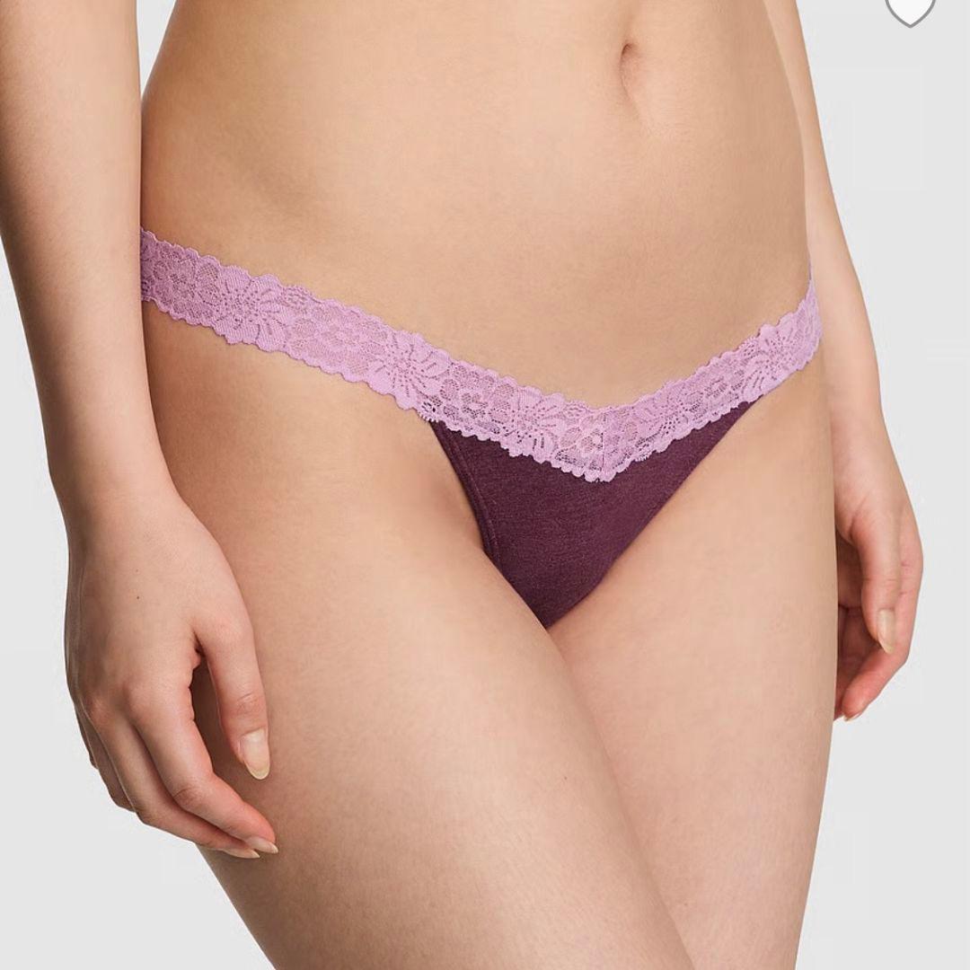 ヴィクトリアズシークレット PINK ブラジャー&Tバックショーツ 34DD・M