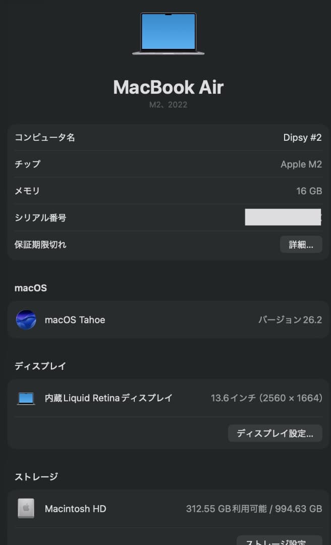 り*可様 【水没-動作可能】M2 MacBook Air, 10コア, 16GB