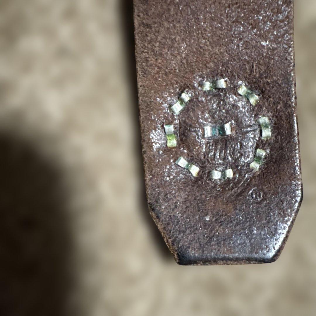 34inch HTC フラワー　スタッズベルト　ブラック　 シルバー　スタッズ