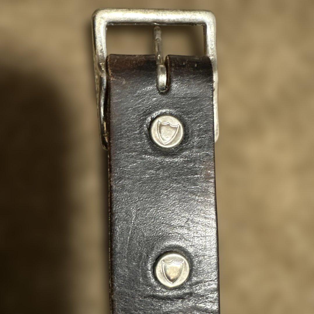 34inch HTC フラワー　スタッズベルト　ブラック　 シルバー　スタッズ