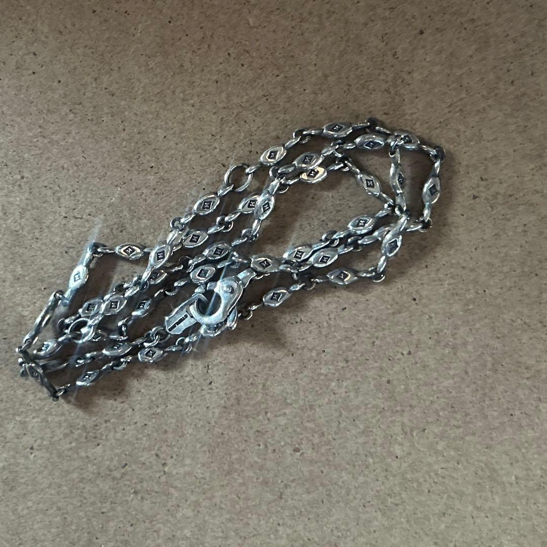 925 Sterling刻印　ライオンハート　デザインシルバーネックレスチェーン