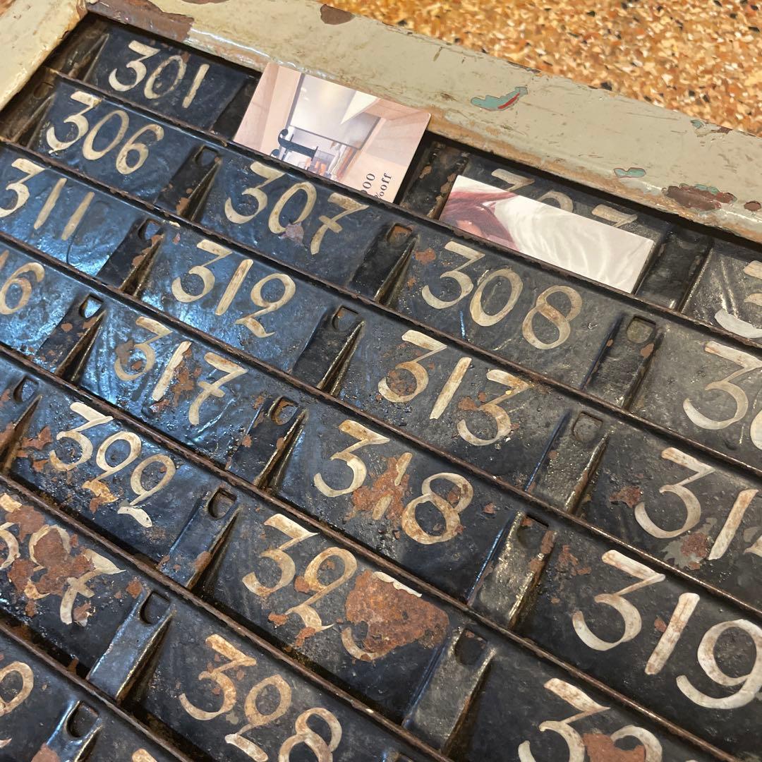 アンティーク　アイアン　ナンバー　美品　鉄　古道具　カード入れ　コーヒーチケット