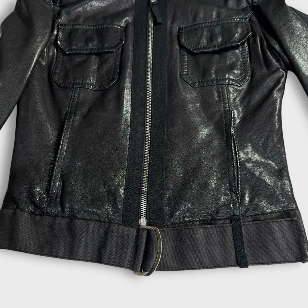 ちゃむち様 ドルチェ&ガッバーナ ライダースジャケット ブラック レオパード 豹