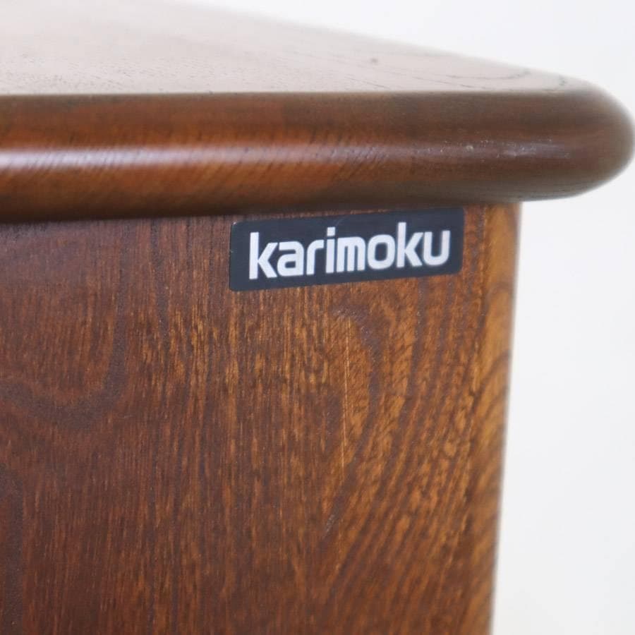 カリモク家具 コロニアル スリッパラック 花台 ブナ材 5足収納 高さ80cm