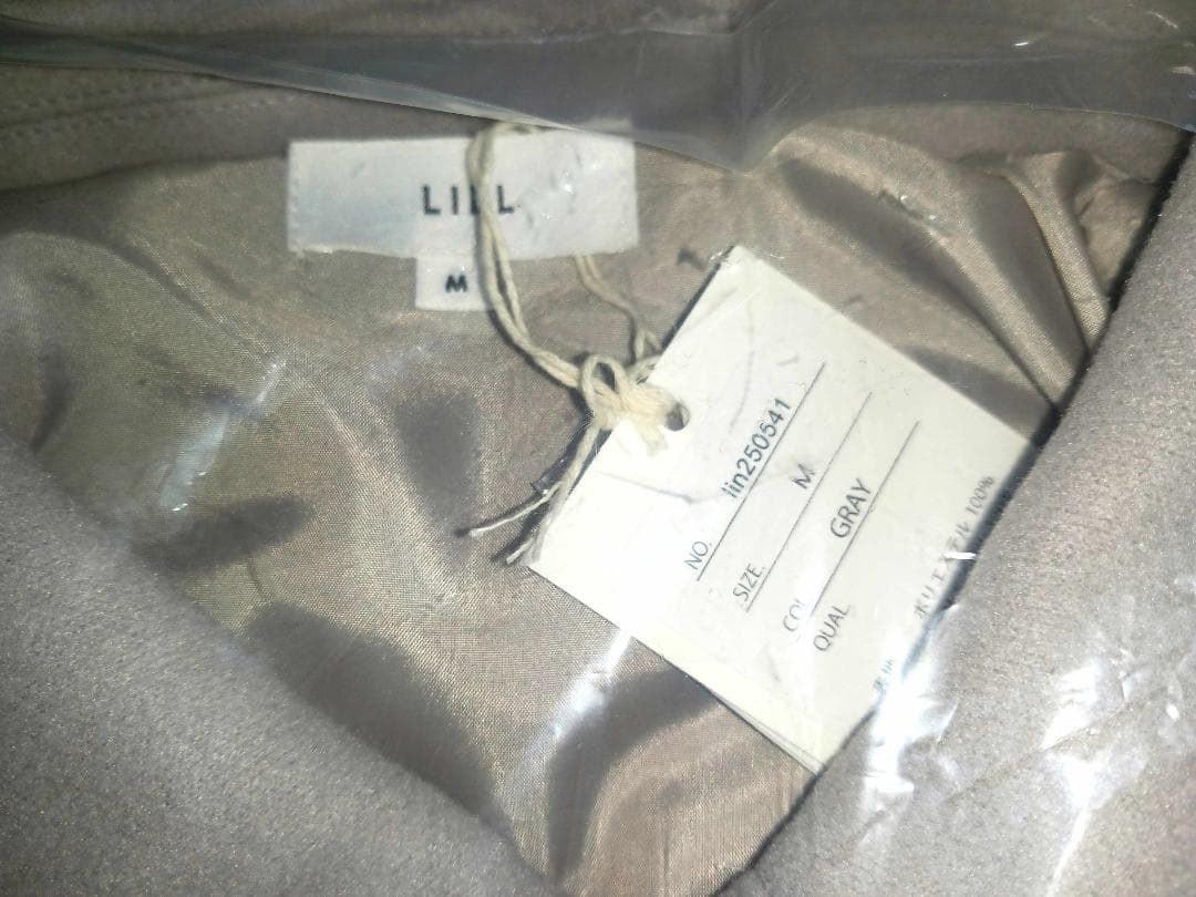 M 未使用に近い LILL ショート丈メルトンファイヤーマンブルゾン グレー