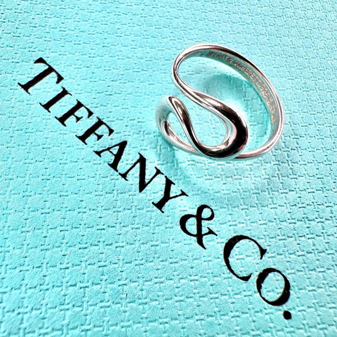 【美品】約11号 ティファニー Tiffanyオープンウェーブリング SV925