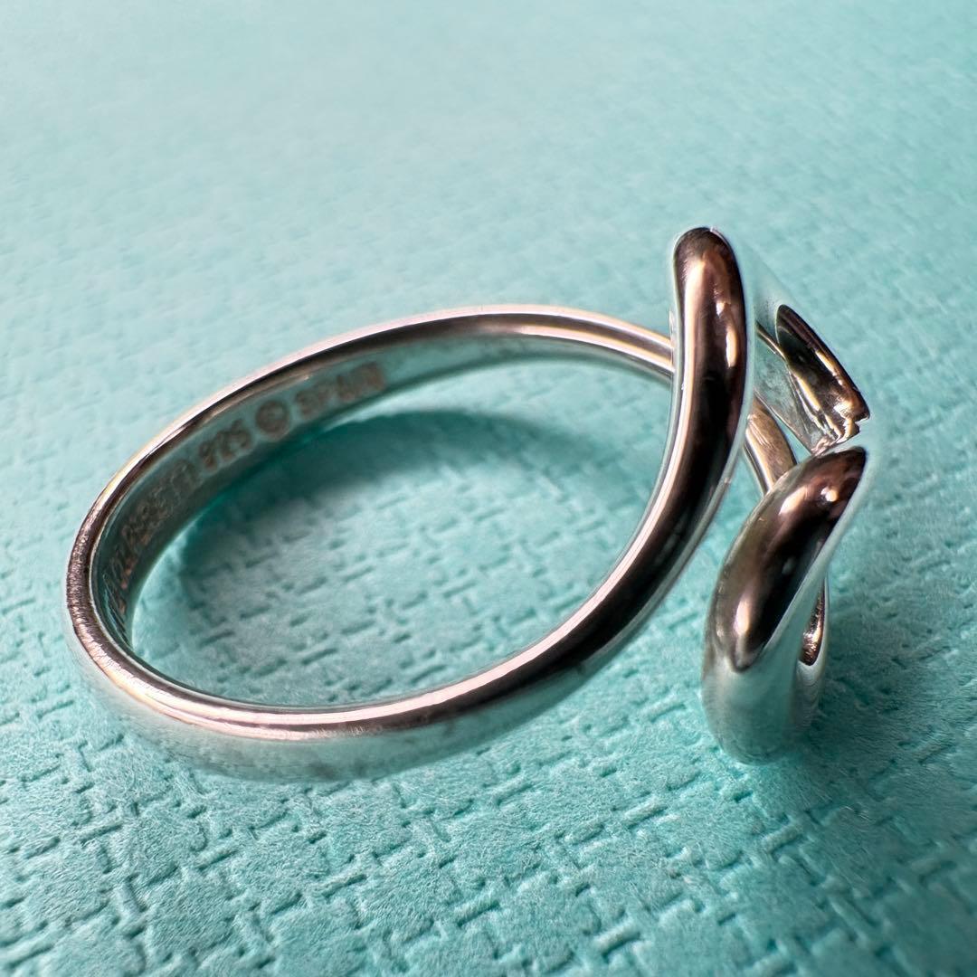 【美品】約11号 ティファニー Tiffanyオープンウェーブリング SV925