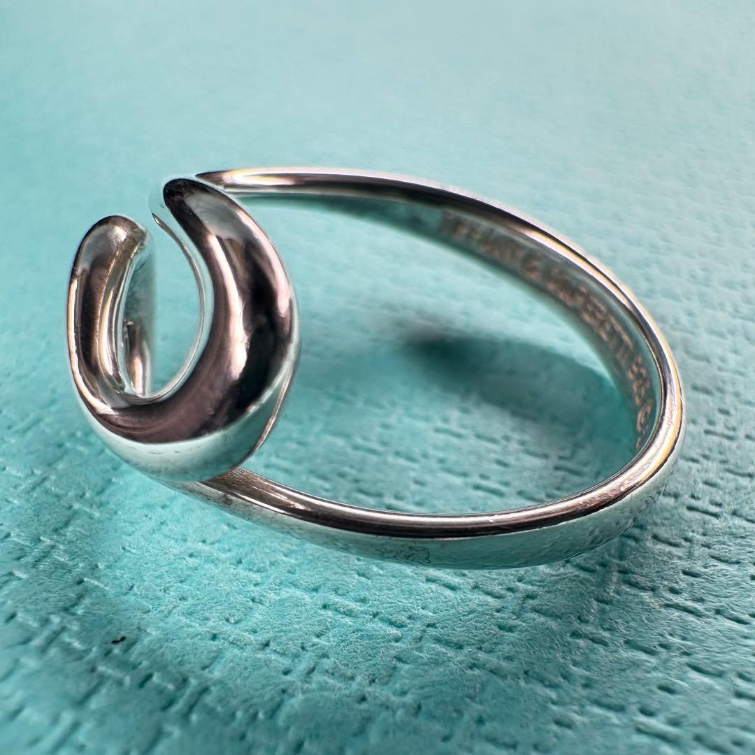 【美品】約11号 ティファニー Tiffanyオープンウェーブリング SV925