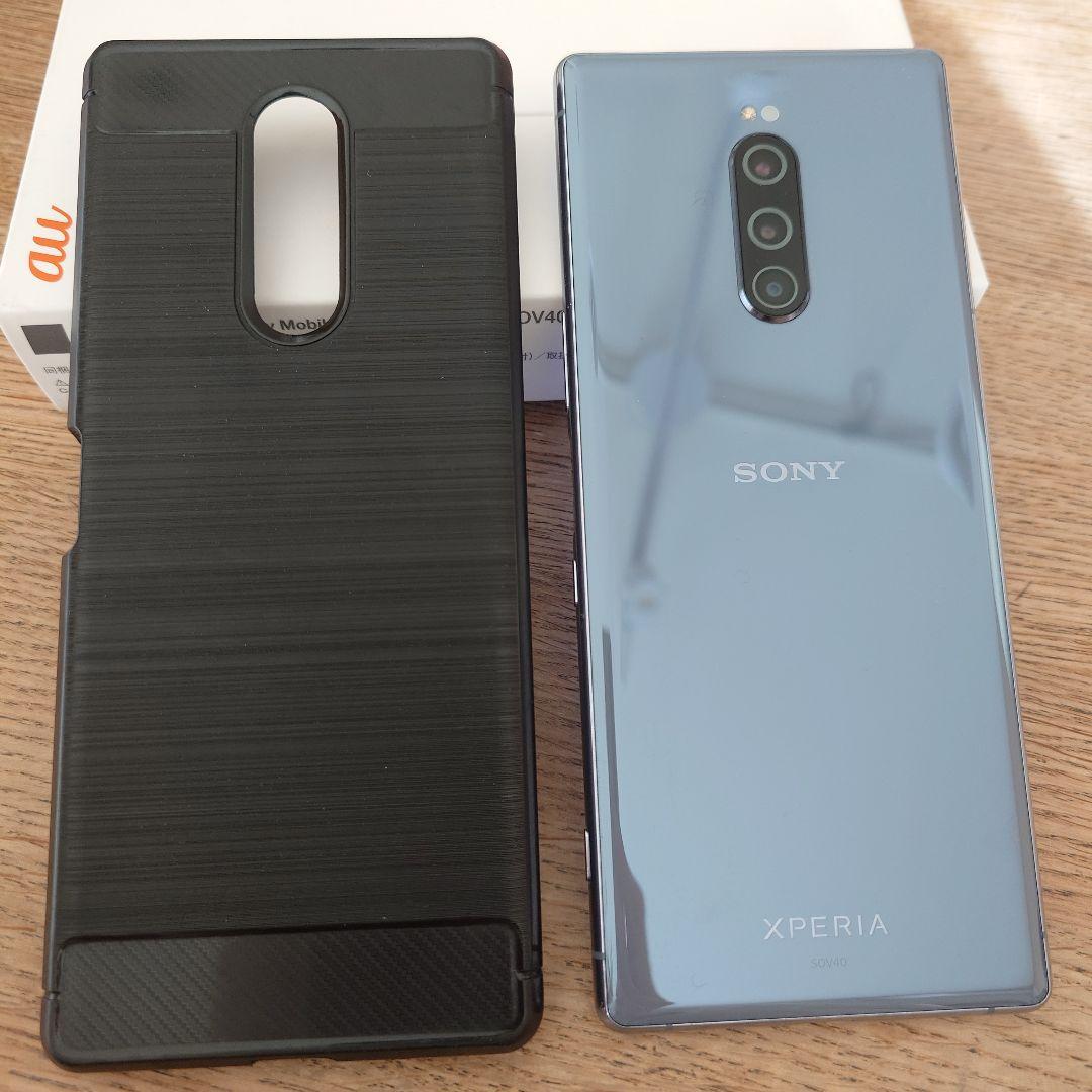 【完品良品 Xperia1I】初代1st au SOV40 グレー SIMフリー