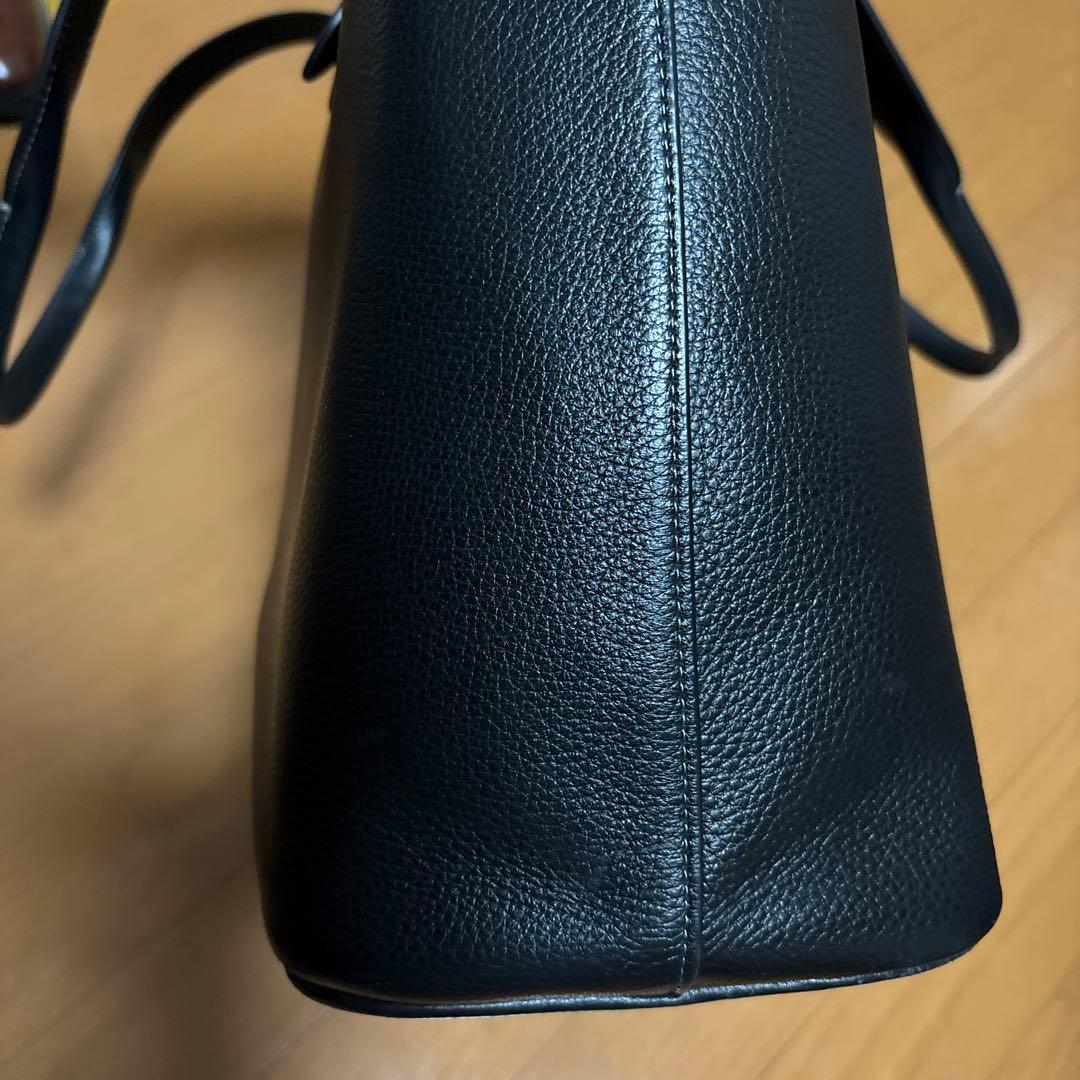 コーチ　coach ブラックレザートートバッグ