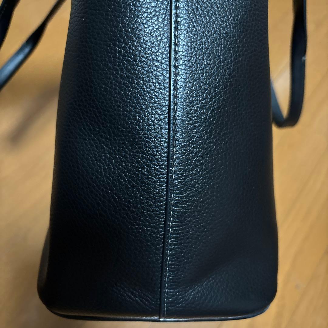 コーチ　coach ブラックレザートートバッグ