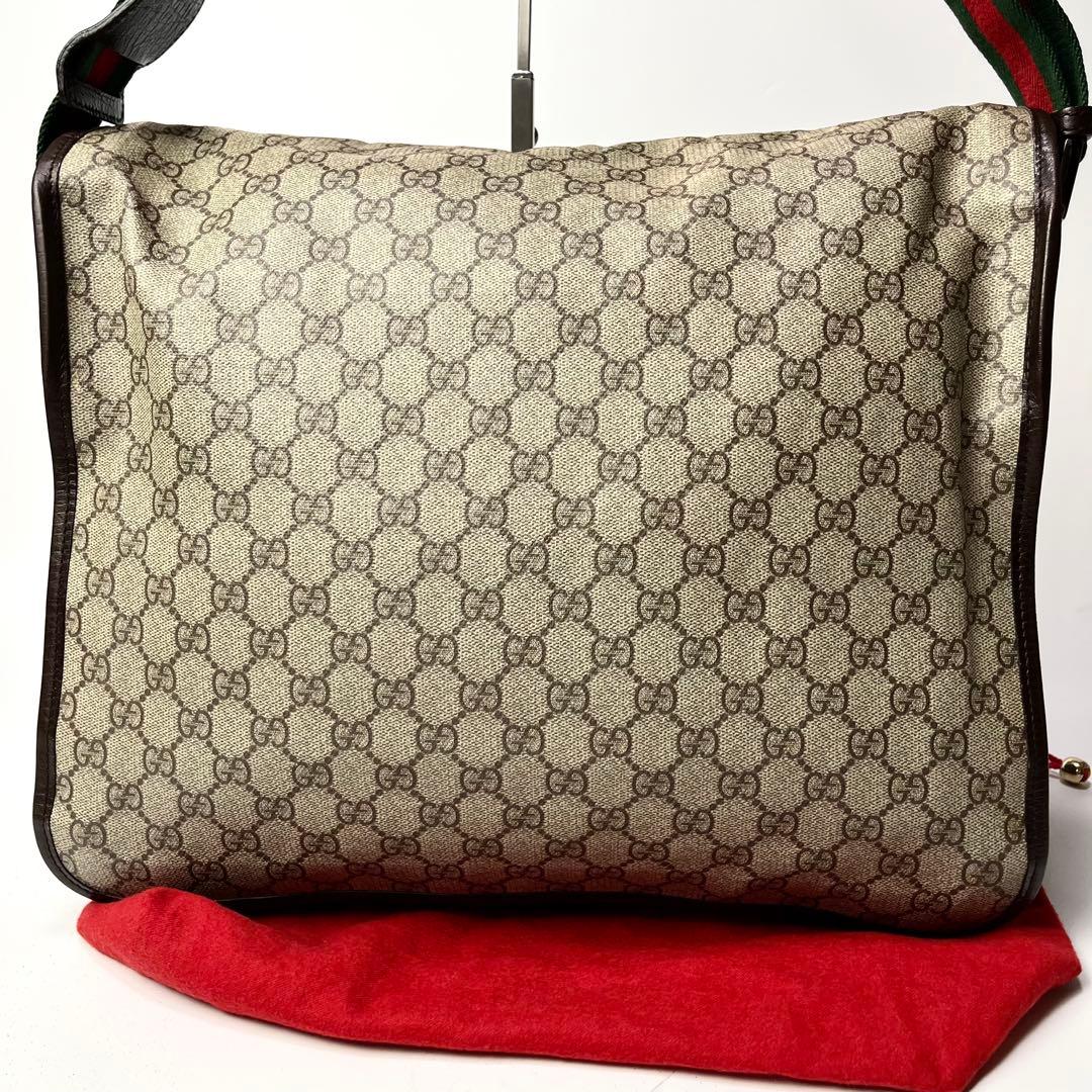 大容量/A4サイズ収納可能✨グッチ メッセンジャーバッグ GG柄 シェリーライン