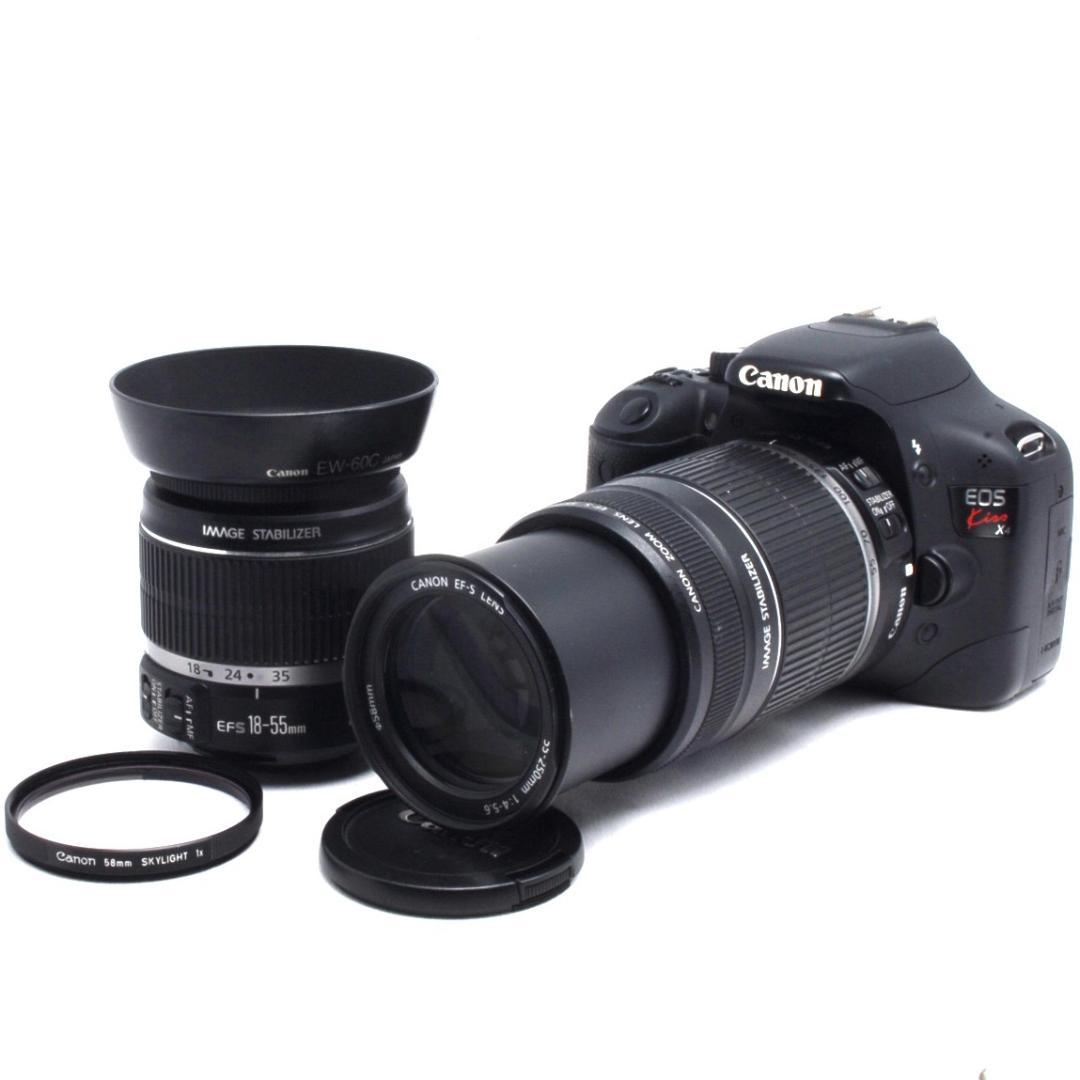 ★手軽に本格一眼レフ★届いてすぐ使える★スマホ転送★Canon Kiss X4★