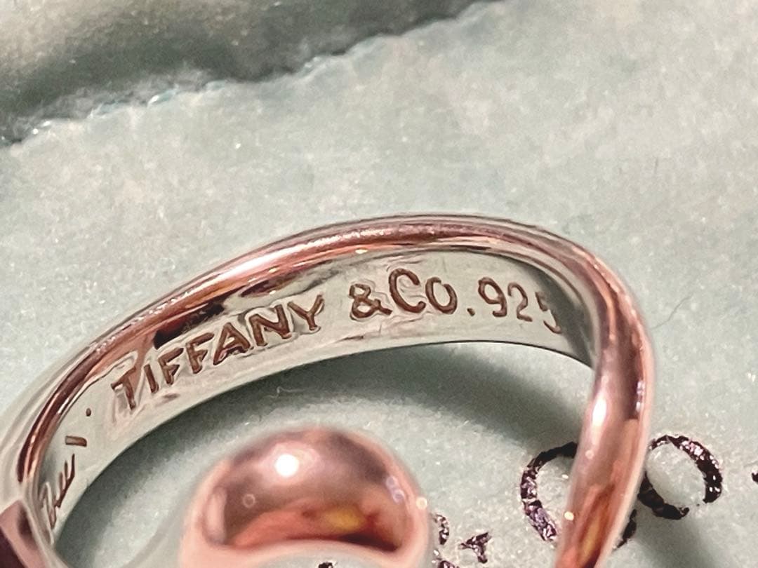 【美品】Tiffany ティファニー オープンハート リング 約8号 925
