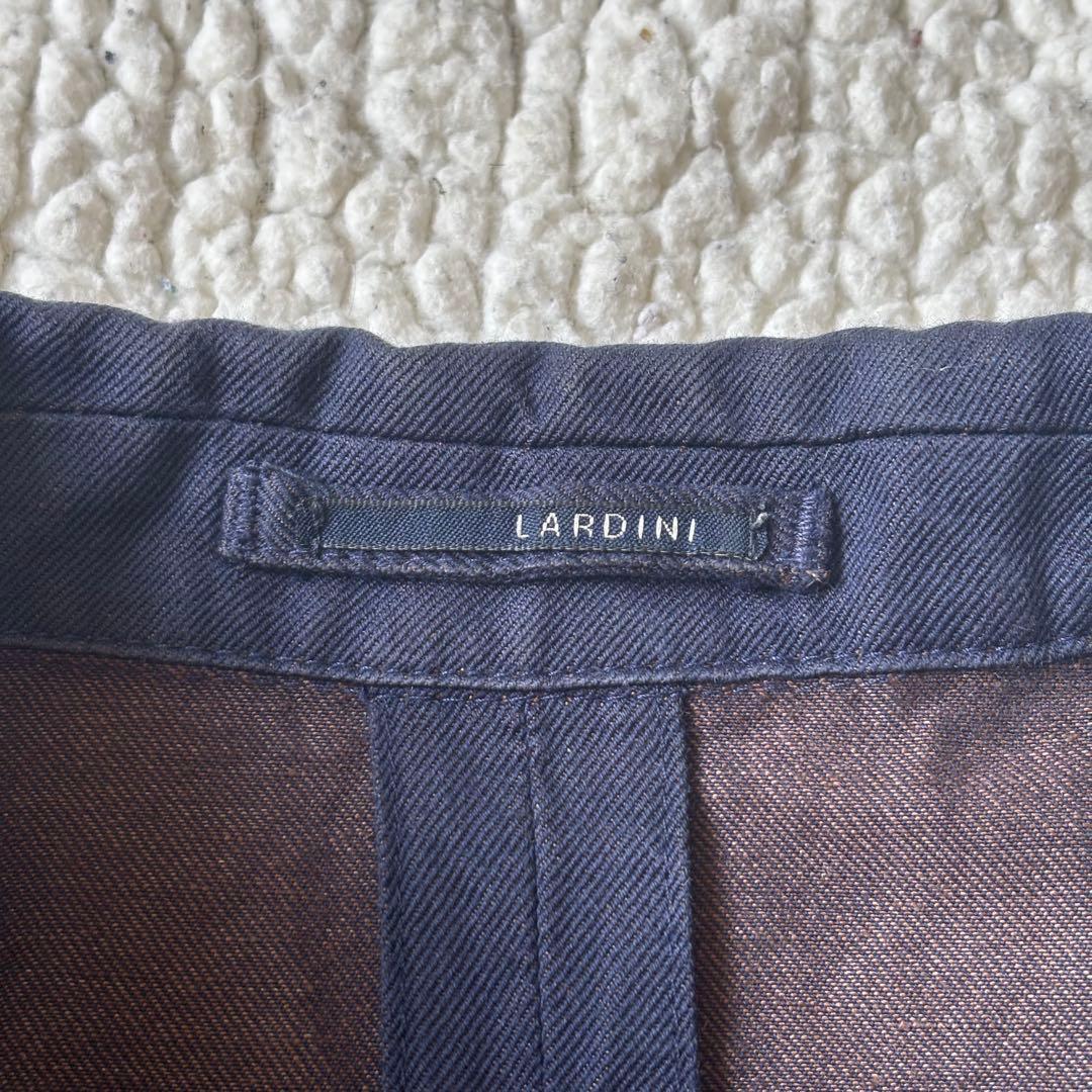 LARDINI ラルディーニ リネンコットン ダブル 紺ブレザー 金ボタン