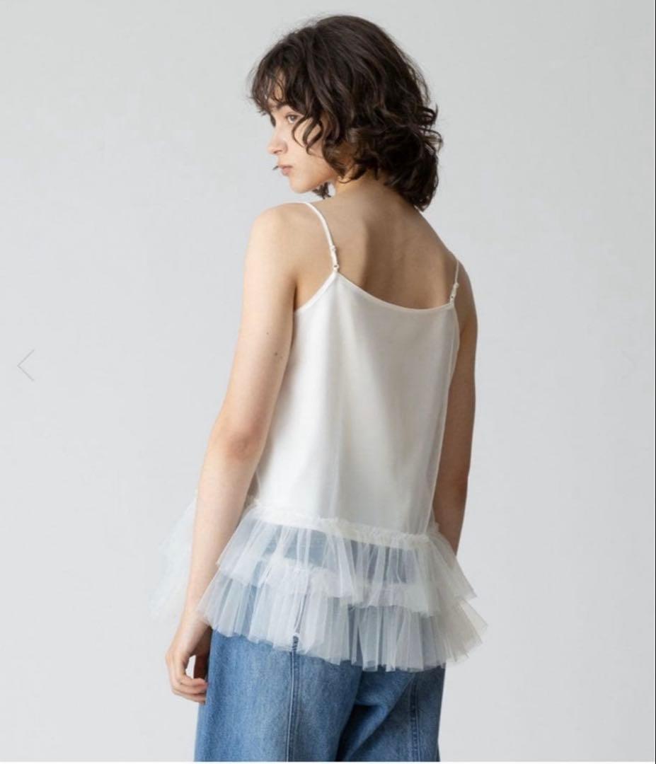 チュールドッキングサテンキャミブラウス　アルアバイル