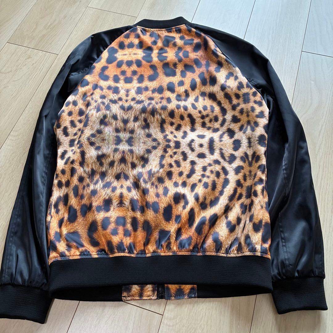 未使用級✨ZARA MAN レオパード柄 スカジャン M ブルゾン 総柄ラグラン