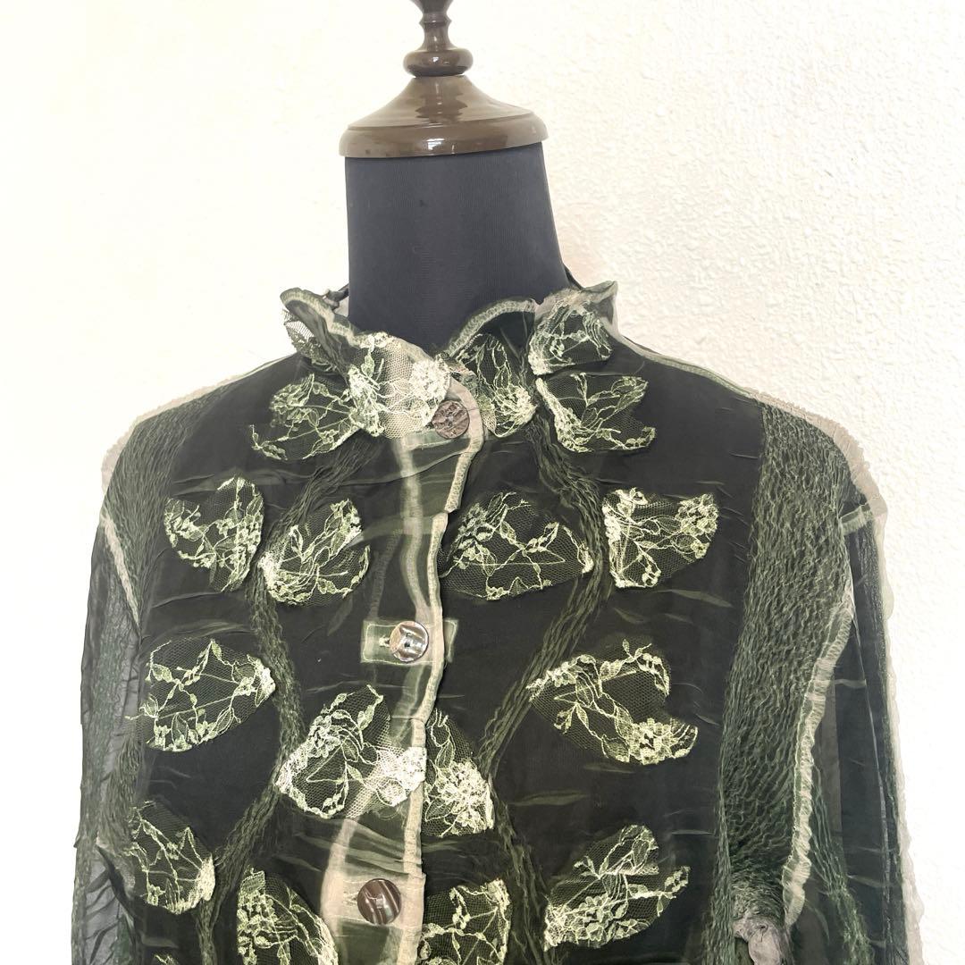 ヨシキヒシヌマ　シースルー長袖シャツ　3