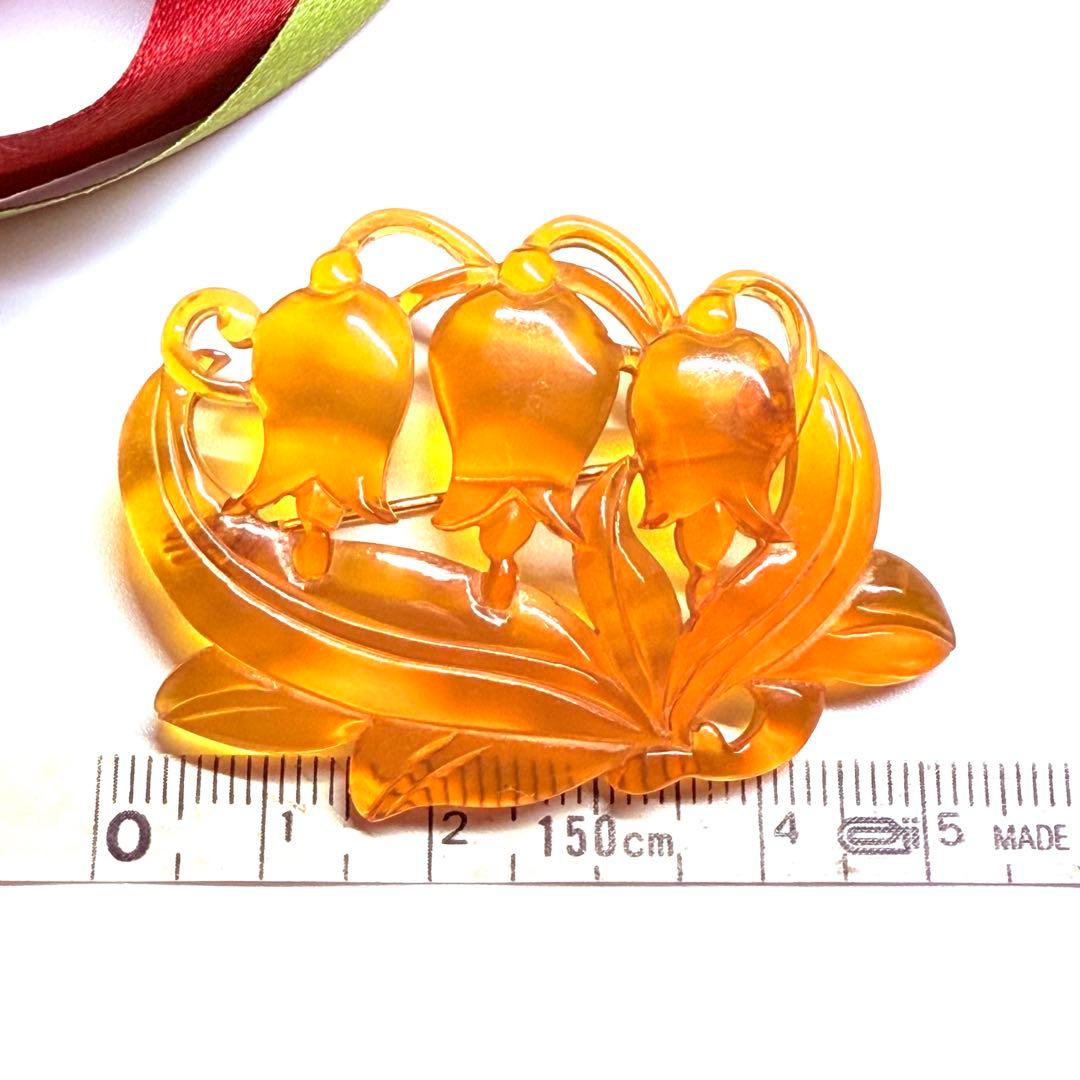 本鼈甲　べっ甲　白甲　ブローチ　約5.6g　ヴィンテージ1