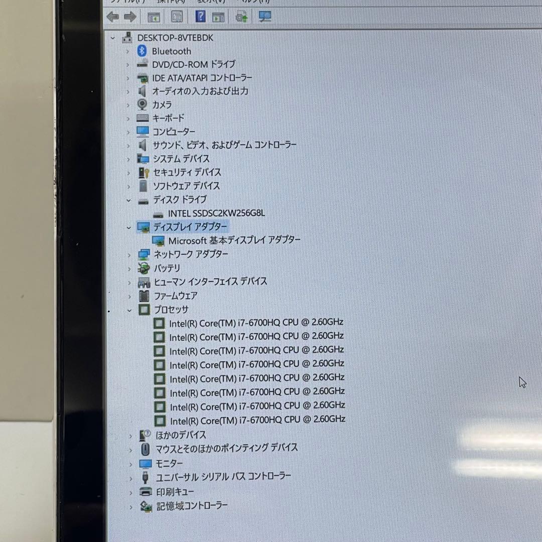 #625 富士通 AH77/W i7-6700HQ 8GB SSD256GB