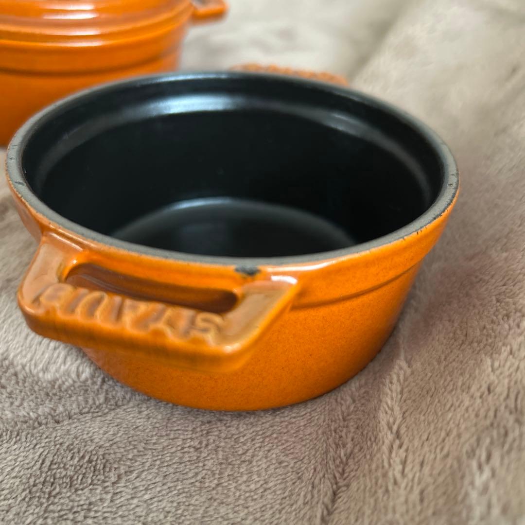 廃盤カラーSTAUB ココットラウンド10cm シナモン　2個セット