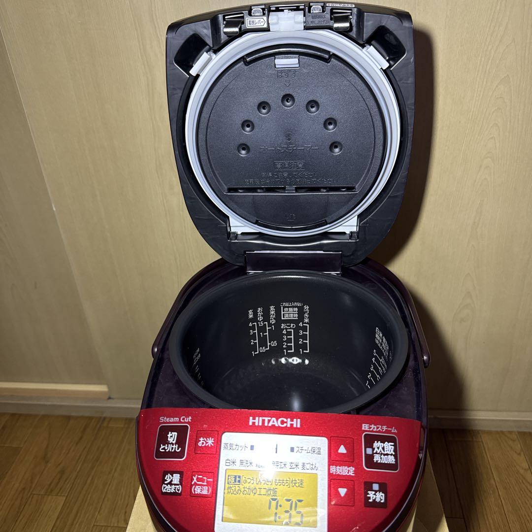 新品未使用 日立 圧力IH 炊飯器 5.5合 RZ-AX10M R 黒厚鉄釜