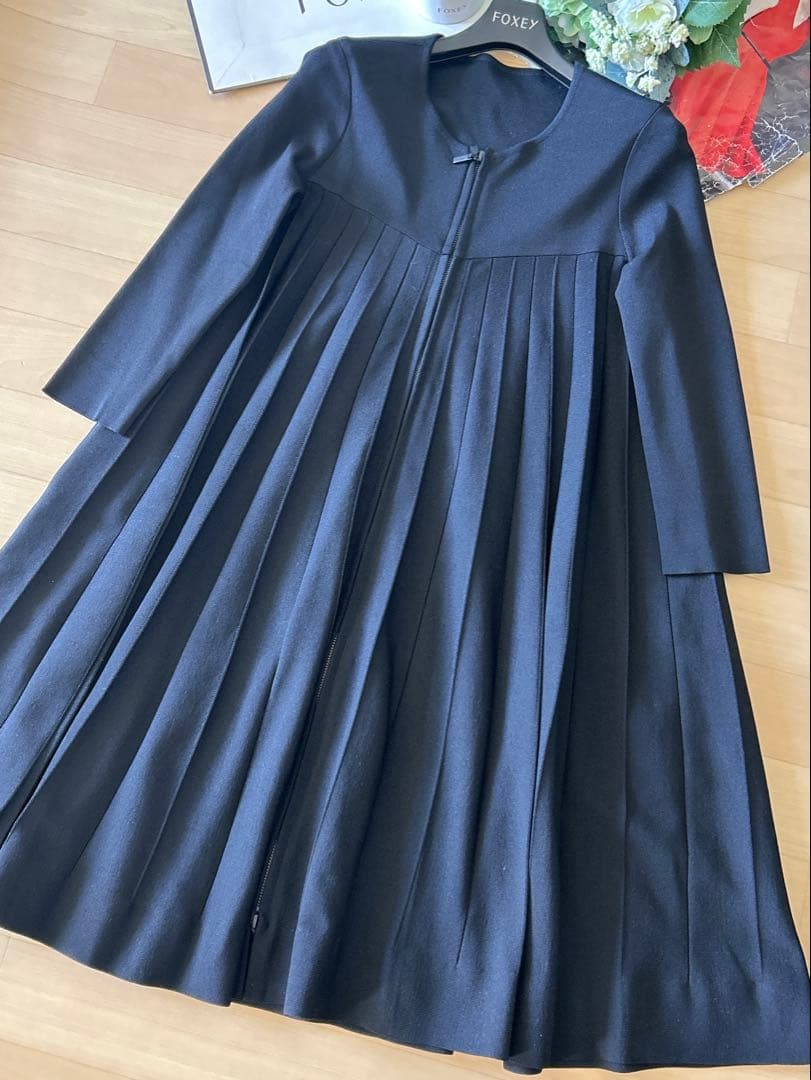 極美品！FOXEYプリーツロングカーディガン 38 Rene FOXEY