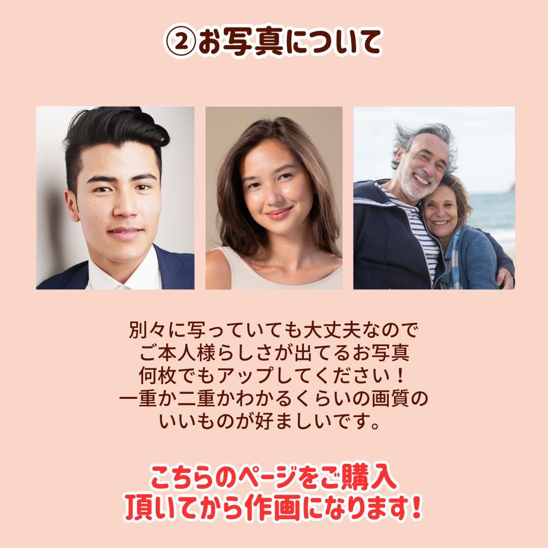 2名さま　B4サイズ【似顔絵オーダー】7月頭まで