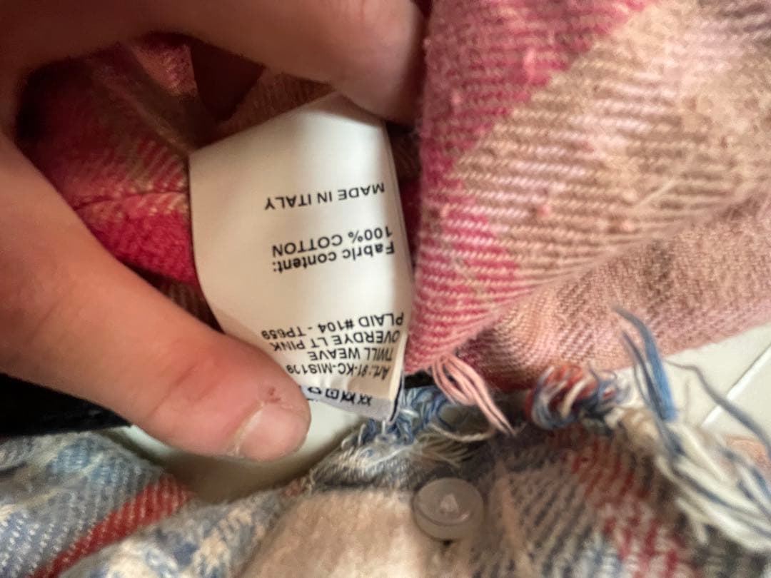 R13 アールサーティーンSHREDDED SEAM DROP NECK