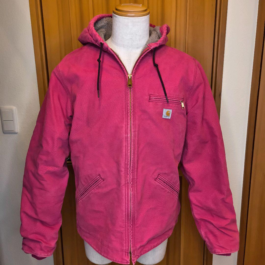 Carhartt シエラジャケット ピンク 裏ボア アクションプリーツ L