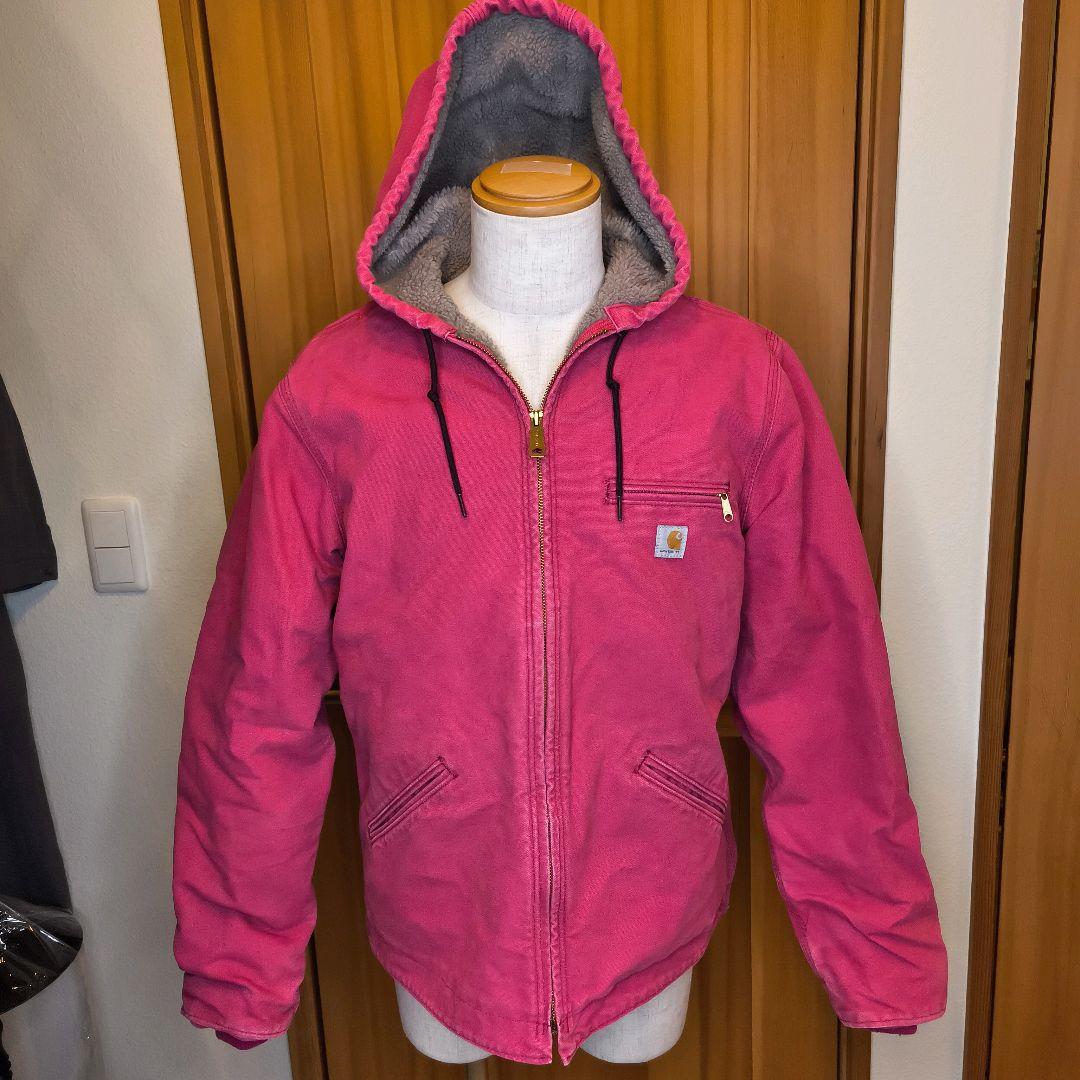 Carhartt シエラジャケット ピンク 裏ボア アクションプリーツ L