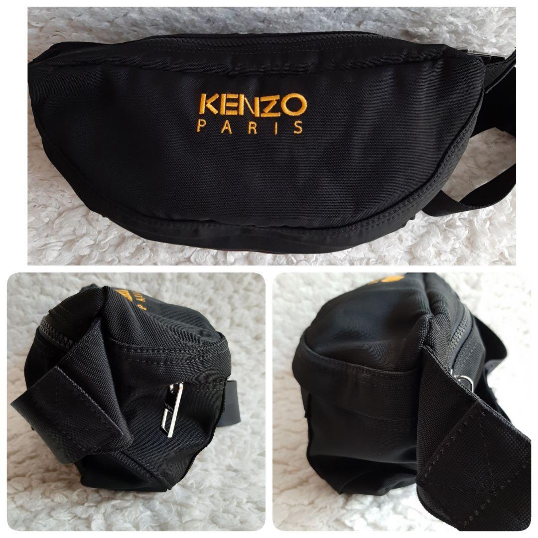 未使用に近い　KENZO ケンゾー ボディバッグ ウエストバッグ ブラック　トラ