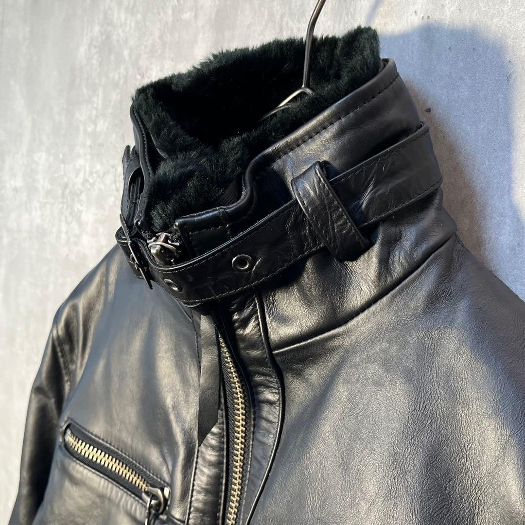 美品☆ リューグーレザーズ 本革 馬革 ホースレザー ライダースジャケット