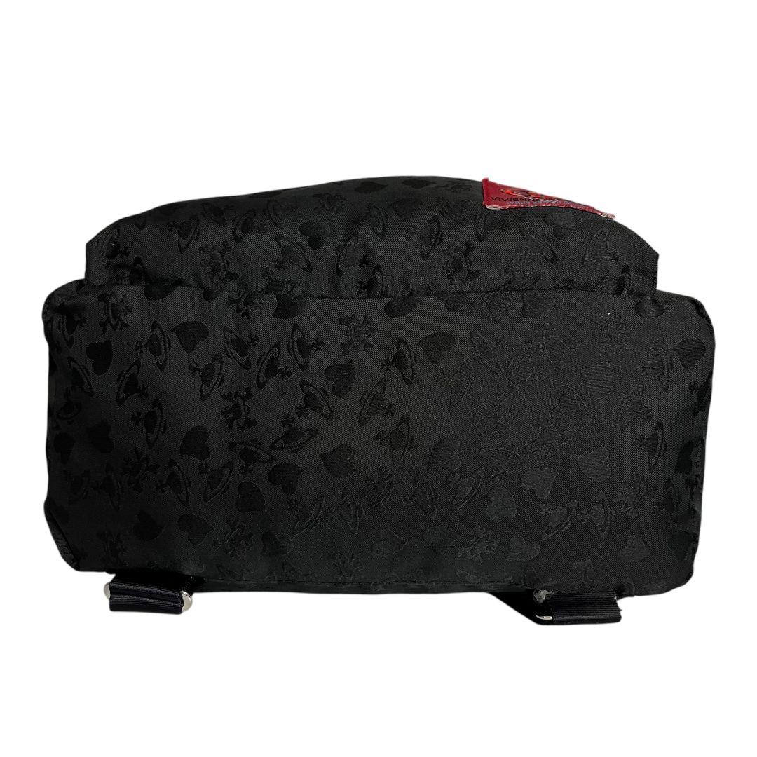 良品　ヴィヴィアンウエストウッド　リュック　ジャガード　シャドーロゴ　オーヴ　黒