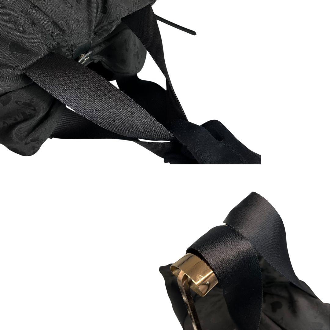 良品　ヴィヴィアンウエストウッド　リュック　ジャガード　シャドーロゴ　オーヴ　黒