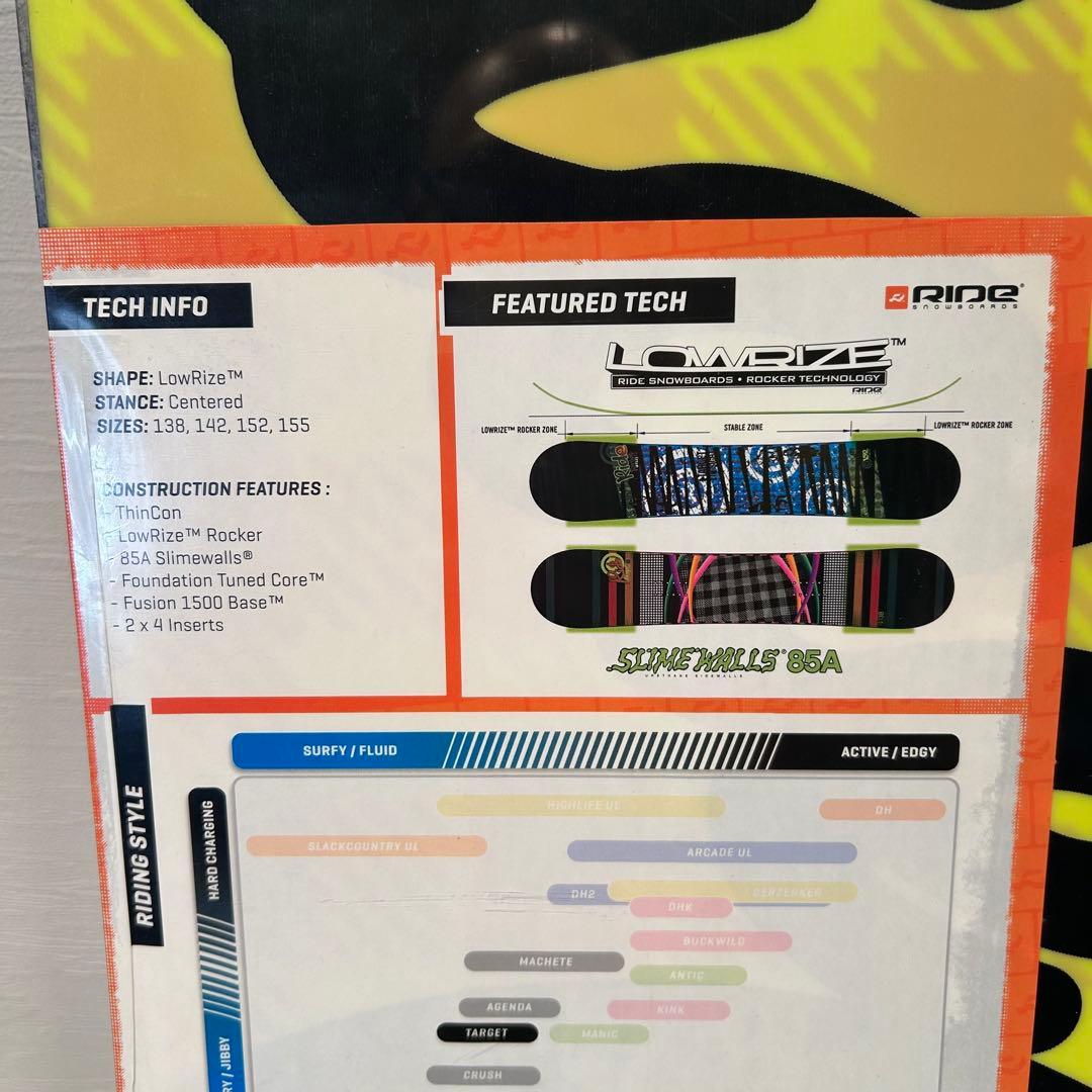 ◇シュリンク付未使用品◇ RIDE TARGET 138cm スノーボード