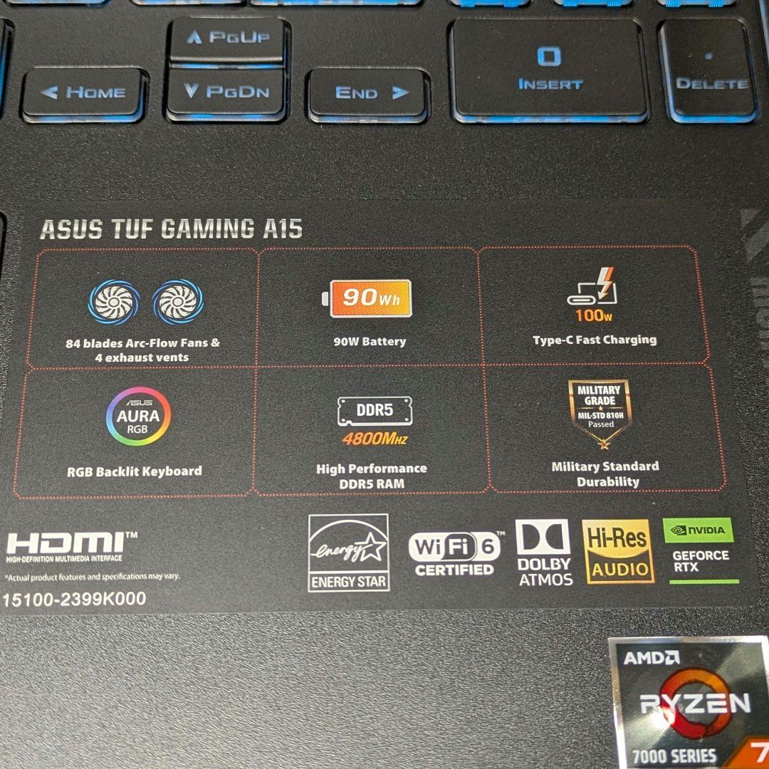 【ユハン 】 ASUS TUF Gaming A15 RTX4060