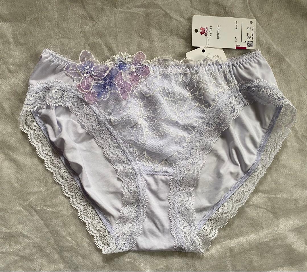 ワコール　パルファージュ　ブラジャー・ショーツセット　E75・L パープル