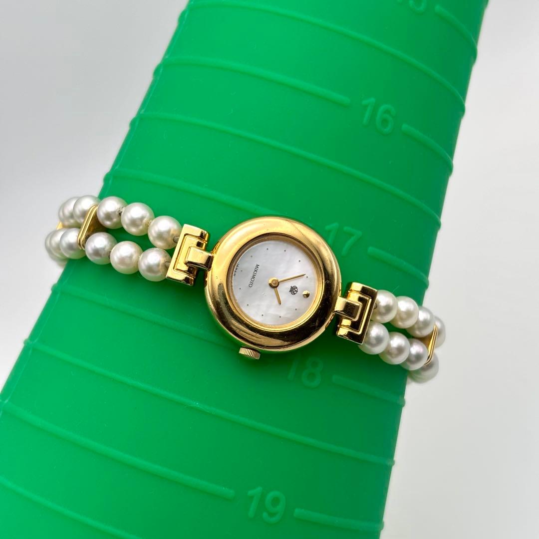 美品✨ミキモト MIKIMOTO JAL パールウォッチ　シェル　腕時計 ドレス