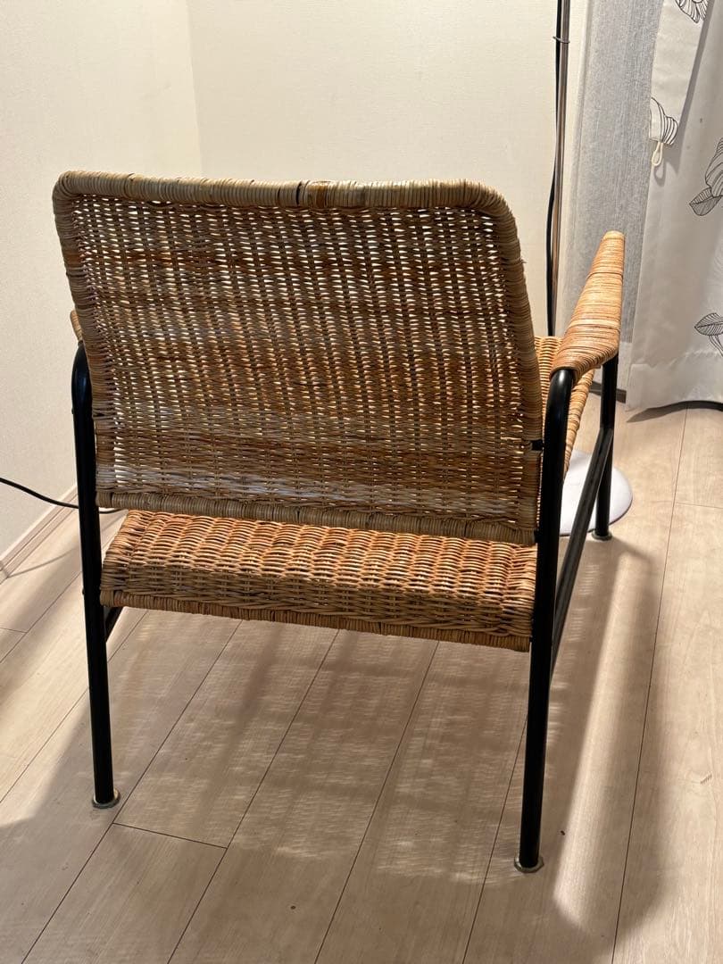 【引取歓迎】イケア IKEA ウルリクスベリ パーソナルチェア 籐/アイアン