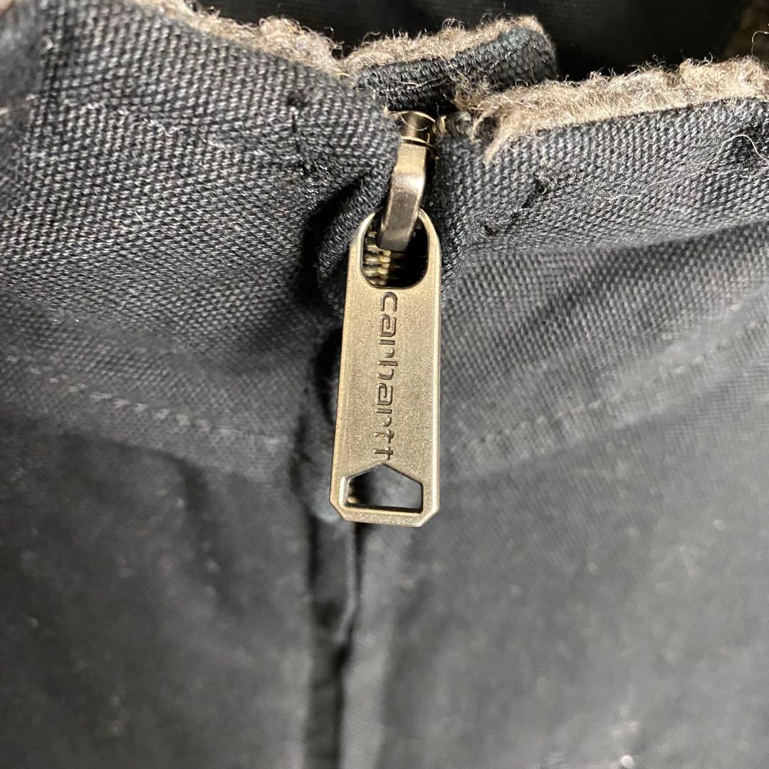 シ*ゲ様 カーハート☆ダックベスト 裏ボア ブラック 黒 ビッグシルエット 古着