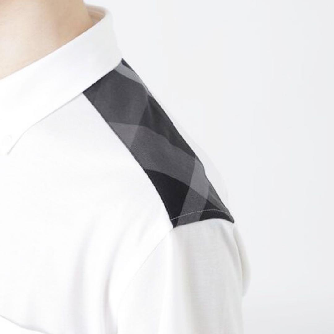 新品 L ブラックレーベル クレストブリッジ CBチェック ジャージー半袖シャツ