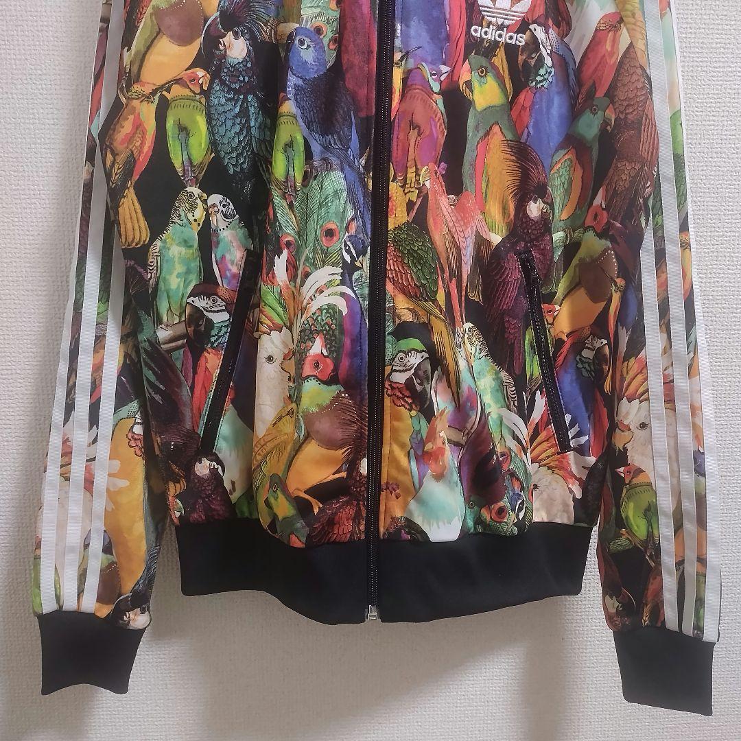 美品 adidas ジャージ トラックジャケット 鳥 総柄 OTサイズ
