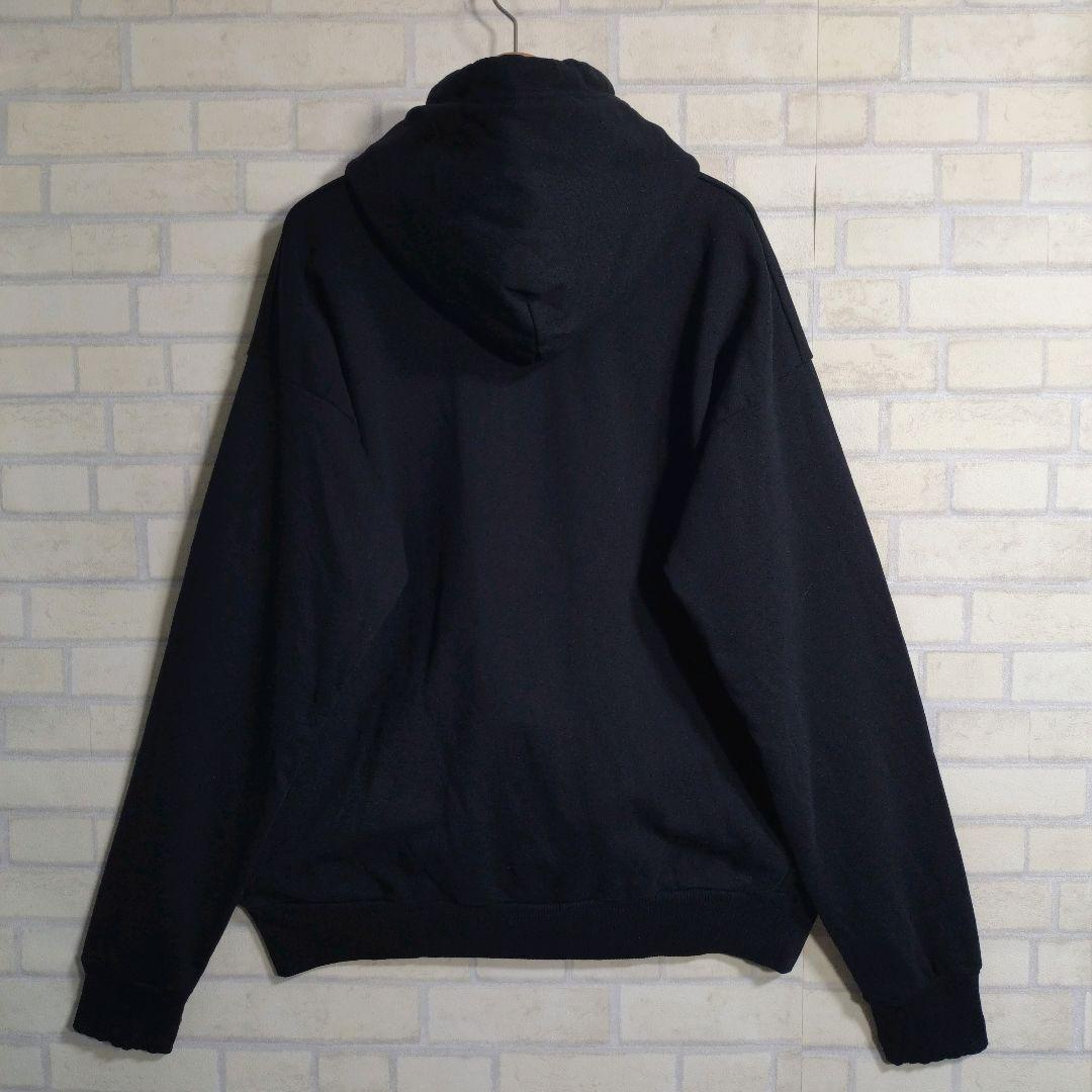 ディーゼル★DIESEL ビッグロゴ プルオーバー パーカー 黒 XL